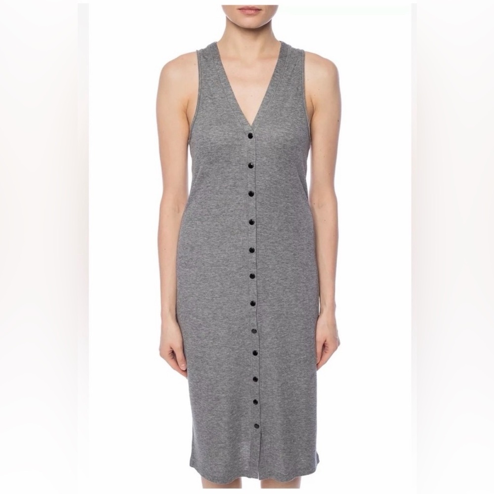 rag & bone Mac Midi Ribbed Knit Sleeveless Dress
